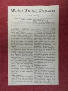 WATFORD v NORWICH CITY | 1922/1923 | DIV 3 (SOUTH) | 30 MAR 1923 | UK FREEPOST for sale on Ebay