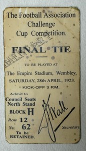 1923 FA Cup Final Ticket ORIGINAL 1st Wembley Bolton V West Ham for sale on Ebay