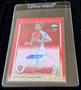2024/25 Topps UCC Chrome® UEFA Club Comp.- Ethan Nwaneri Auto /5 Arsenal FC for sale on Ebay