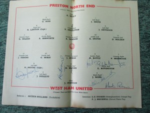 1964 FA CUP FINAL PROG SIGNED BY 6 WEST HAM PLAYERS INC BOBBY MOORE PETERS BOYCE for sale on Ebay