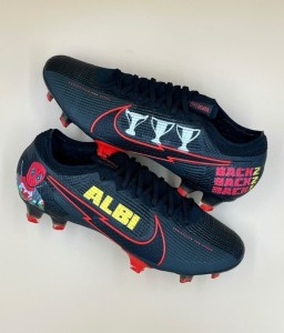 Paul Mullin Boots Back 2 Back 2 Back Wrexham Promotion Celebration Deadpool  for sale on Ebay