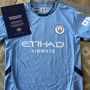 Erling Haaland #9 Hand Signed Manchester City Football Shirt with Club COA 7725 for sale on Ebay