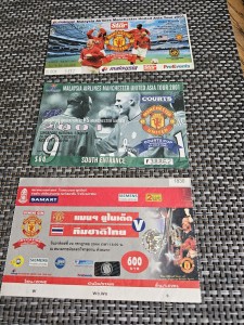 Manchester United Ticket Stubs Collection Asia Tour 2001 for sale on Ebay