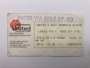 April 18th 1981 Manchester United v West Bromwich Albion WBA Match Ticket. for sale on Ebay