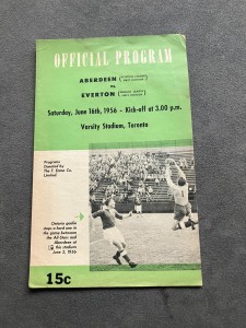 Aberdeen v Everton 16th June 1956  Friendly @ Varsity Stadium Toronto for sale on Ebay