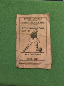 Original New Brighton AFC v York City Football Programme 6th March 1948 for sale on Ebay