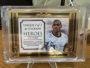 Toti Gomes Portugal / Wolves  1/1 Gold Frame On Card Auto, Futera Unique 25 for sale on Ebay