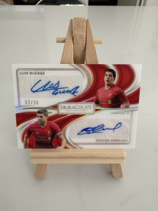 2024-25 Panini Immaculate Dual Auto #/10 Luis Suarez & Steven Gerrard Liverpool for sale on Ebay