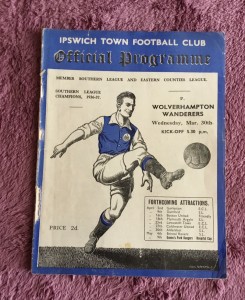 1937/38 IPSWICH TOWN v WOLVES - FRIENDLY - FOOTBALL PROGRAMME for sale on Ebay