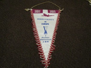 SERVETTE  SWITZERLAND   v  DERBY COUNTY 1974/5  UEFA CUP  VERY RARE  PENNANT for sale on Ebay