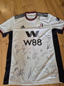 Signed Fulham Home Shirt 22/23 season with certificate of authenticity for sale on Ebay