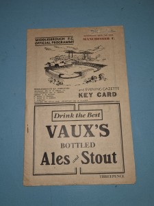 1949 Middlesbrough Vs Manchester City Football Programme for sale on Ebay