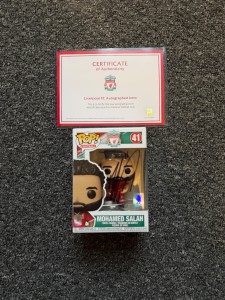 Mo Salah Signed Pop Funko Club Issued- Liverpool Officially Signed for sale on Ebay