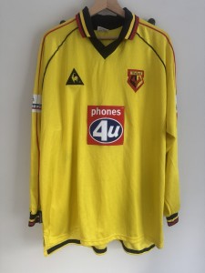 Watford 1999/2000 Home - Match Worn - Long Sleeve - Gudmundsson for sale on Ebay