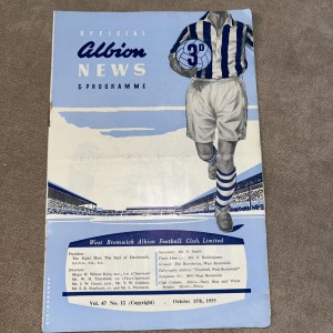 West Bromwich Albion Res v Wolverhampton Reserves 15/10/55 Vol 47 No.12 for sale on Ebay