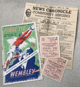 Blackpool v Manchester Utd FA Cup final football programme 1948 tickets & words for sale on Ebay
