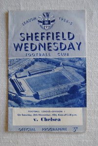 1954-55 Sheffield Wednesday v Chelsea Football Programme 20 November 1954 for sale on Ebay