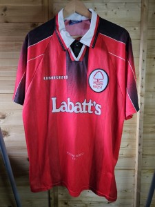 Rare Original Nottingham Forest 1996/1997 Home Shirt XL UMBRO  for sale on Ebay