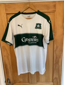 PLYMOUTH ARGYLE FC CAREY 10 - Puma Away Football Shirt White . CAREY Size  Large for sale on Ebay