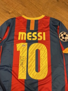 2024 Beckett QR Hologram Lionel Messi hand signed Barcelona UCL Final shirt COA for sale on Ebay