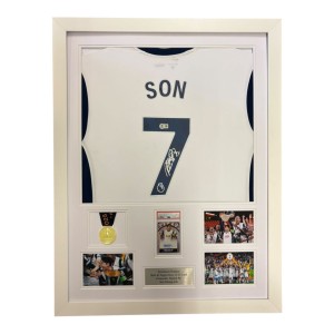 Son Heung-min signed shirt FRAMED BECKETT PSA Auto Card SPURS JERSEY BAS DISPLAY for sale on Ebay