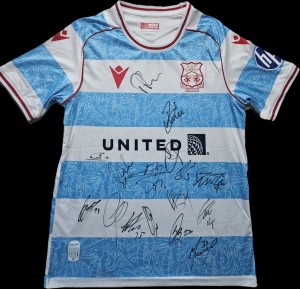 Wrexham Afc Squad Signed 2025/26 Third Shirt Autograph Football COA & PROOF for sale on Ebay