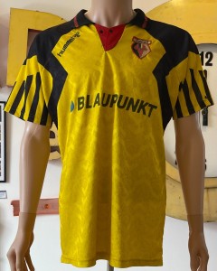 1993/95 Match-Worn Watford FC Paul Furlong Home Shirt - Number 9 for sale on Ebay