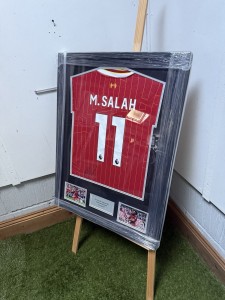 Mo Salah Liverpool Framed Signed Liverpool Shirt With COA for sale on Ebay