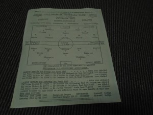 GILLINGHAM V NORTHAMPTON TOWN 1960-1 SINGLE SHEET ISSUE for sale on Ebay