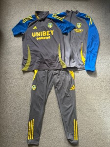 LEEDS UNITED TRAINING KIT MATCH WORN BY Brenden Aaronson TRACKSUIT  for sale on Ebay