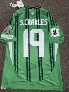 SIGNED NORTHERN IRELAND SHEA CHARLES SHIRT SLOVAKIA SOUTHAMPTON 25/26 PROOF   for sale on Ebay