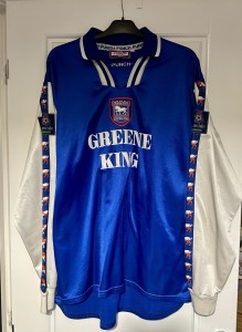 Ipswich Town Rare Long Sleeve Match worn Home Shirt 1997/1999 for sale on Ebay