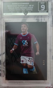 Topps Premier League 2026 Burnley Marcus Edwards Black Edge - 1/1 grade 9 mint for sale on Ebay