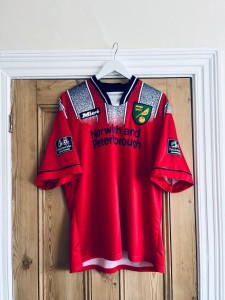 Very rare Norwich City Away Football Shirt 1996/97 Adults XL Mitre D225 for sale on Ebay