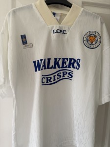 Leicester City Away Shirt, White Fox Leisure Walkers 42-44 PTP 21 for sale on Ebay