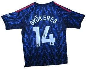 VIKTOR GYÖKERES Signed Arsenal AWAY Shirt 25/26 NEW STOCK Football RARE*COA for sale on Ebay
