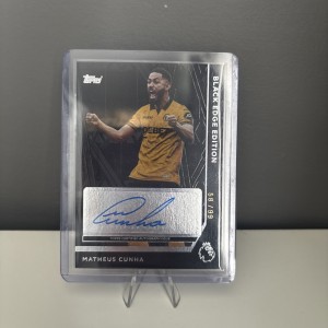 Topps Premier League 2026 Matheus Cunha Black Edge Auto /99 Wolves Man United for sale on Ebay