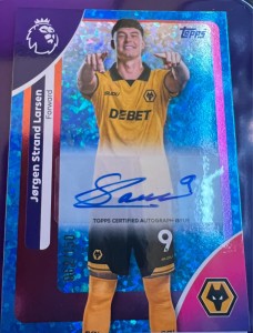 Topps Premier League 2025/2026 Jorgen Strand Larsen Auto /150 Wolves Autograph for sale on Ebay