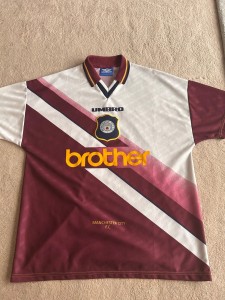 Authentic Umbro Manchester City 1996/1997 Away Shirt Mens Large for sale on Ebay