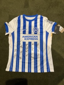 RARE! 2024/25 Brighton & Hove Albion Squad Signed Jersey + Official COA (M) for sale on Ebay