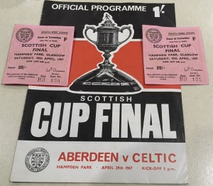 1967 Scottish cup final Aberdeen v Celtic Original Programme & tickets for sale on Ebay