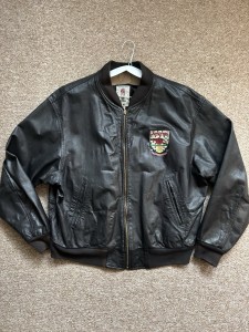 Authentic Player Arsenal Leather Jacket 1990s Mens XL for sale on Ebay