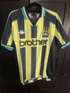 Original Authentic Manchester City 1998/99 Away Shirt - Mens Large for sale on Ebay