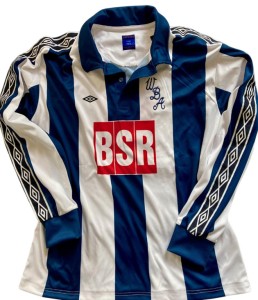 West Bromwich Albion, Cyrille Regis,  81/82 reproduction shirt. Large 43