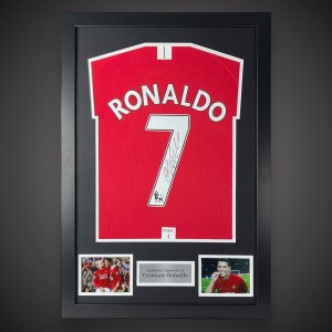 Cristiano Ronaldo Signed,Framed Manchester United Shirt £599 or Bid £400 for sale on Ebay
