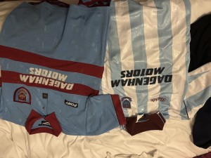 West ham football shirts x2 for sale on Ebay