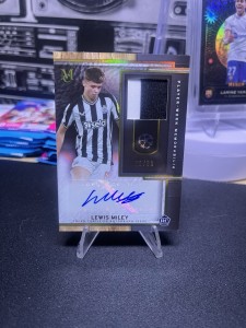 Topps Museum 2023-24 Lewis Miley Patch Auto Numbered 01/50 Newcastle Rookie Card for sale on Ebay