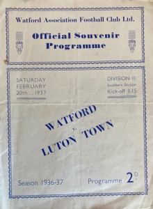 Watford v Luton Town Div 3 (S) 1936/37 for sale on Ebay