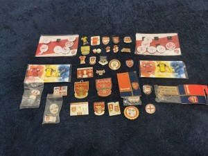 Arsenal badges job lot, for sale on Ebay