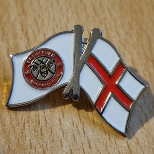 BRENTFORD FC ST GEORGE FLAG PIN BADGE for sale on Ebay